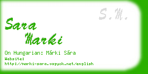 sara marki business card