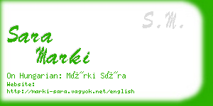 sara marki business card